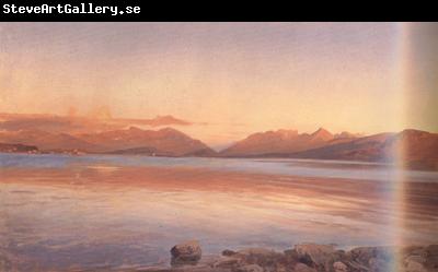 Johann Gottfried Steffan Evening Twilight at the Lake of Zurich (nn02)